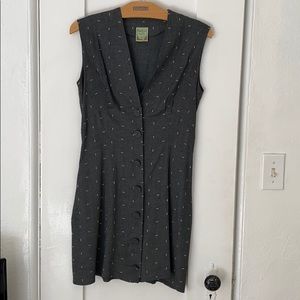 Park Lane grey button-up jumper minidress